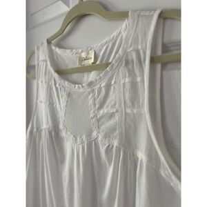 Anthropologie Deletta White Sleeveless Blouse